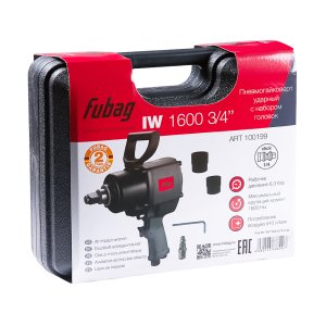FUBAG Пневмогайковерт ударный IW1600 3/4 дюйма с  набором головок в кейсе в Улан-Удэ фото