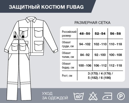 Защитный костюм Fubag размер 52-54 рост 3 в Улан-Удэ фото