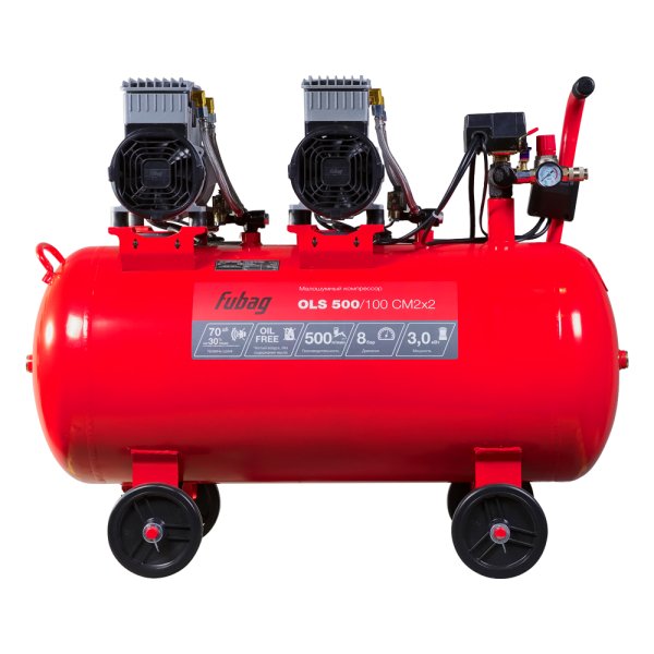 Компрессор воздушный безмасляный малошумный FUBAG OLS 500/100 CM2х2 + Набор пневмоинструмента (5 предметов) в ПОДАРОК в Улан-Удэ фото