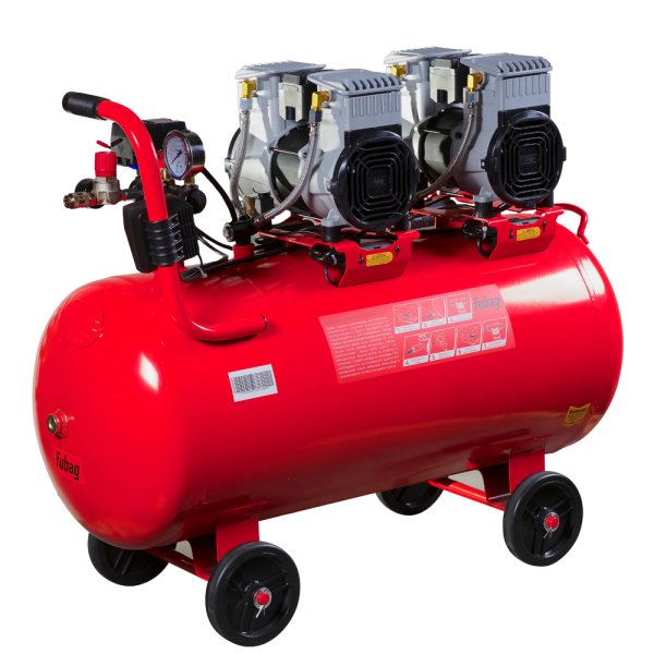 Компрессор воздушный безмасляный малошумный FUBAG OLS 500/100 CM2х2 + Набор пневмоинструмента (5 предметов) в ПОДАРОК в Улан-Удэ фото