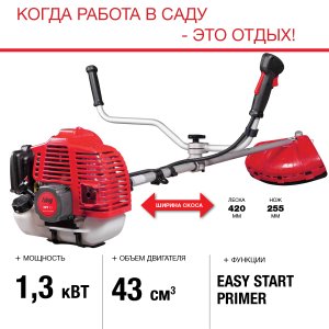 FUBAG Бензиновый триммер FPT 43 + Триммерная леска  сечение витой квадрат L 130 м * 2.4 мм в ПОДАРОК в Улан-Удэ фото